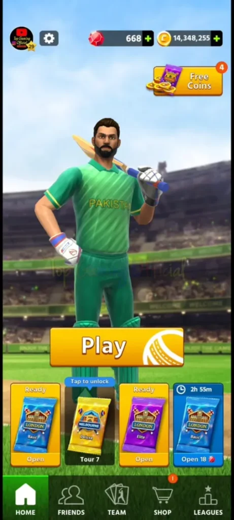 Cricket League MOD APK Unlimited Gems